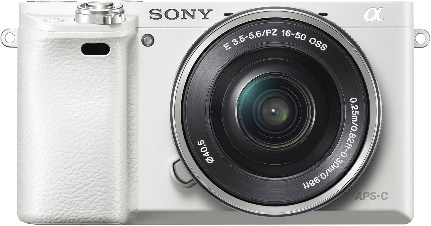 Sony Alpha a6000 Mirrorless Digital Camera with 16-50 mm Lens, 24 MP (White)