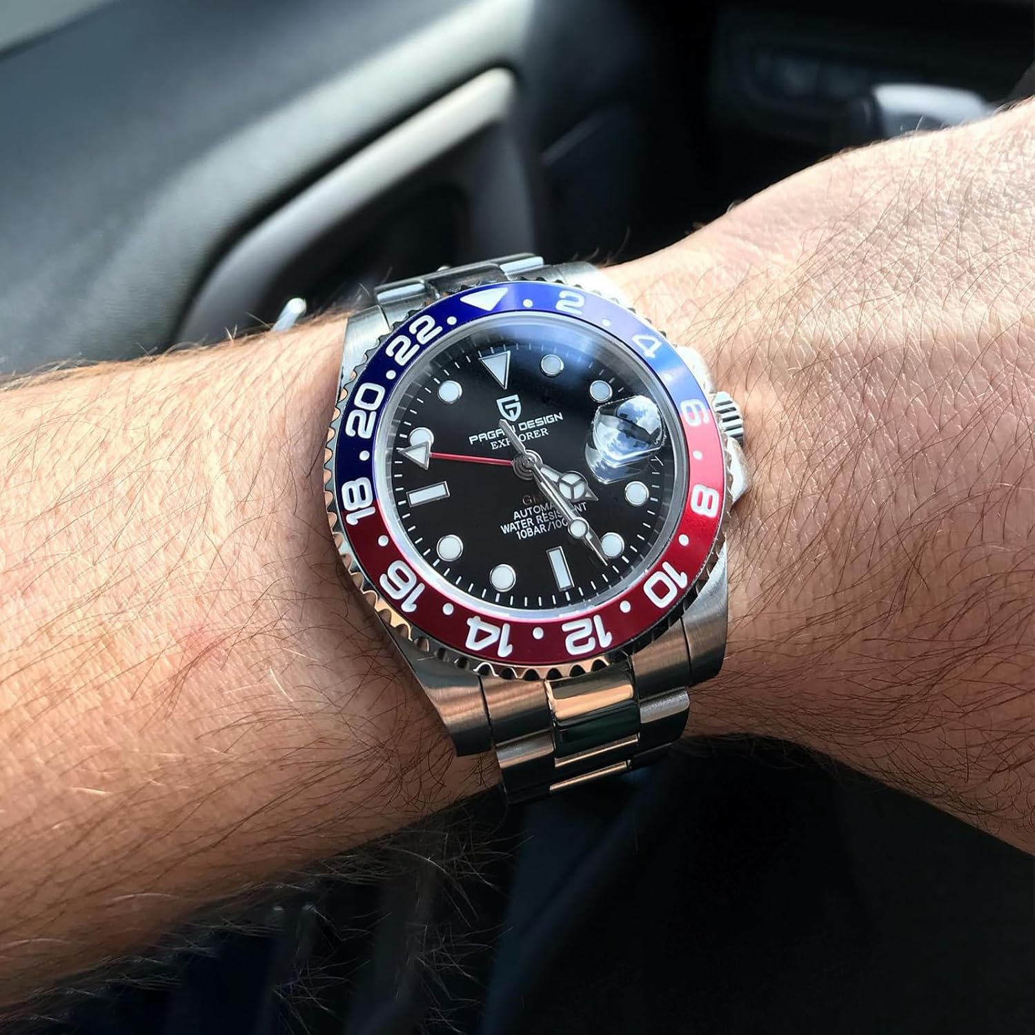 Men Watch Pagani Design GMT Watches for Men Automatic 40MM Date 100M Waterproof Stainless Steel Sapphire Glass Mechanical Wristwatches PD-1662