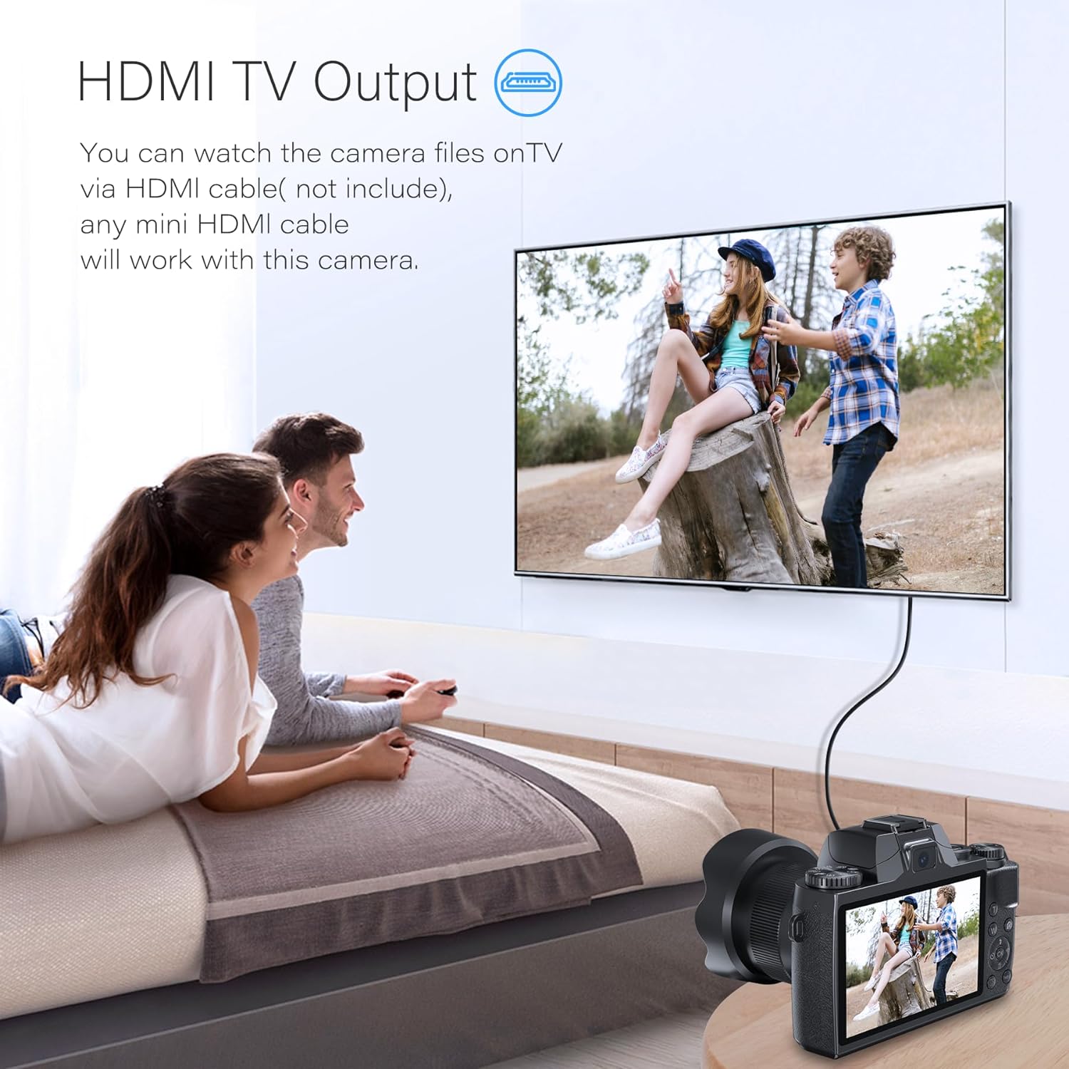 Saneen Digital Camera, 8k Cameras for Photography, 64MP WiFi Touch Screen Vlogging Camera with Flash, 32GB SD Card, Lens Hood,3000mAH Battery, Front and Rear Cameras,Hot Shoe Interface Beginner