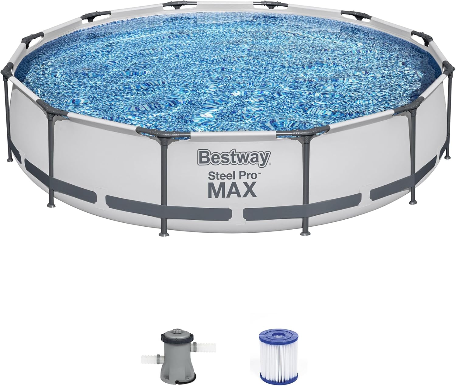 Bestway Steel Pro MAX 14' x 33 Round Above Ground Pool Set | Includes 530gal Filter Pump