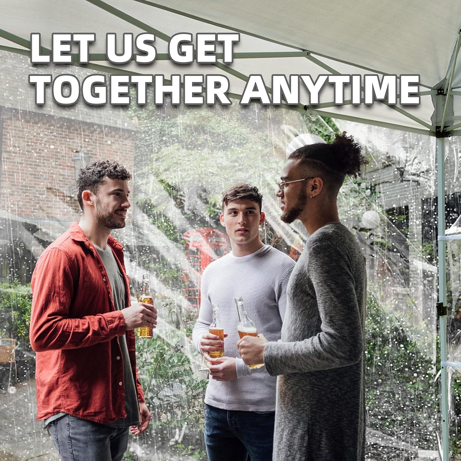 MordenApe Clear Sidewall, Transparent Canopy Walls, Canopy Side Wall for 10x10 Pop Up Canopy - Straight Leg, Outdoor Instant Canopies Sidewall,1 Pack (Navy)