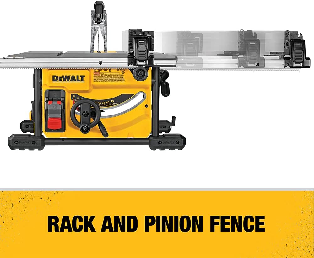 DEWALT Table Saw for Jobsites, 8-1/4 Inch, 15 Amp (DWE7485)