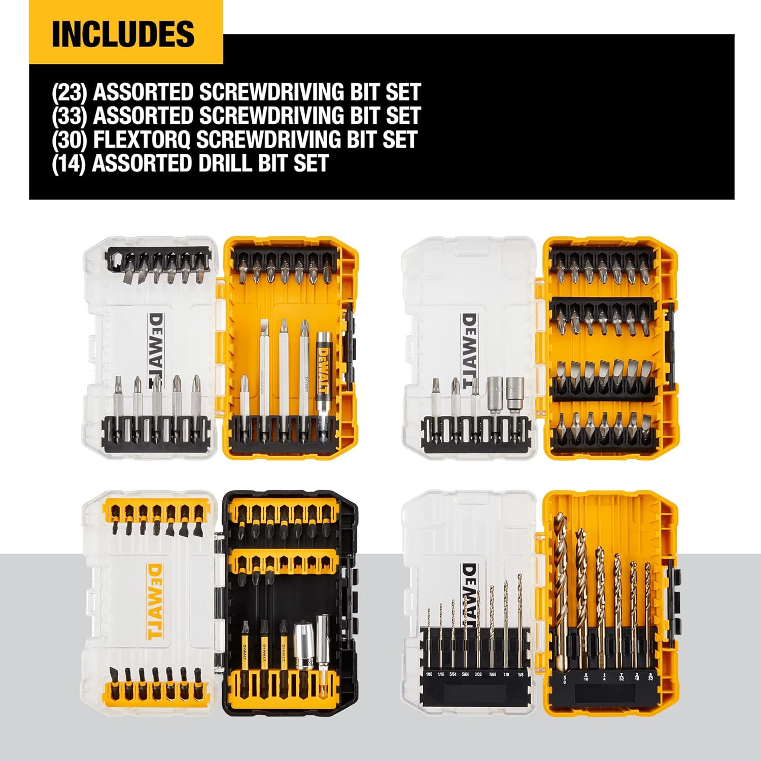 DEWALT Mechanics Tools Kit and Socket Set, 142-Piece, 1/4 & 3/8 Drive, MM/SAE (DWMT73802)