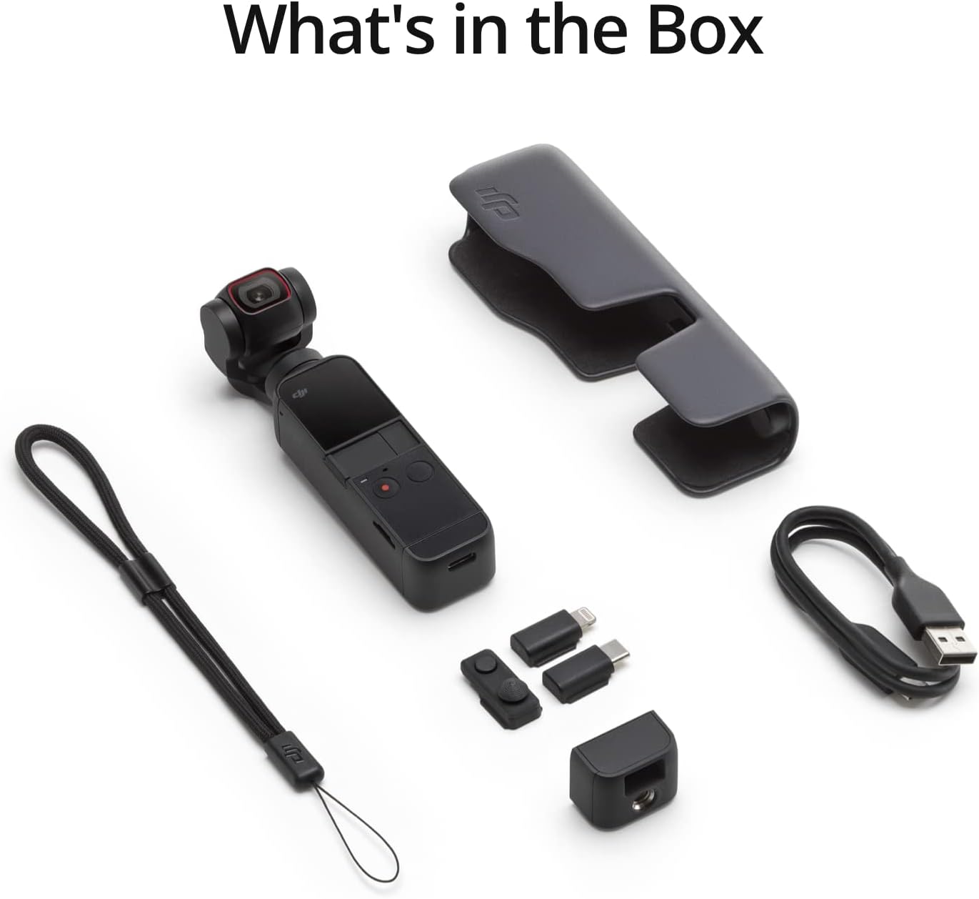 DJI Pocket 2 - Handheld 3-Axis Gimbal Stabilizer with 4K Camera, 1/1.7” CMOS, 64MP Photo, Pocket-Sized, ActiveTrack 3.0, Glamour Effects, YouTube TikTok Video Vlog, for Android and iPhone, Black