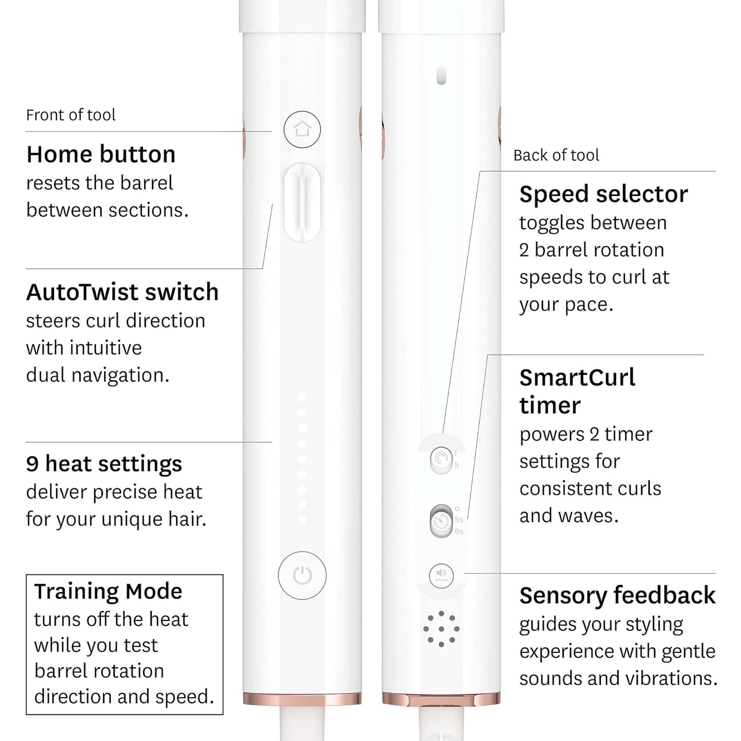 T3 CurlWrap Automatic Rotating Curling Iron with Longer Barrel, 2 Timer Settings, 9 Heat Settings, Auto-Rotating Ceramic Barrel and Ion Generator for Fast, Easy Curls and Waves on All Hair Types
