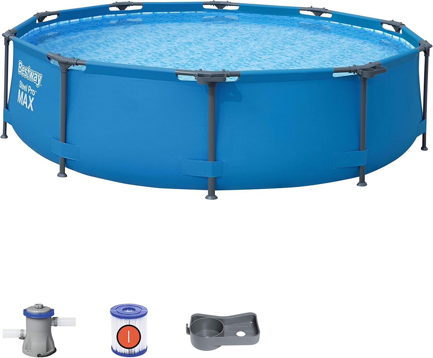 Bestway Steel Pro MAX 14' x 33 Round Above Ground Pool Set | Includes 530gal Filter Pump