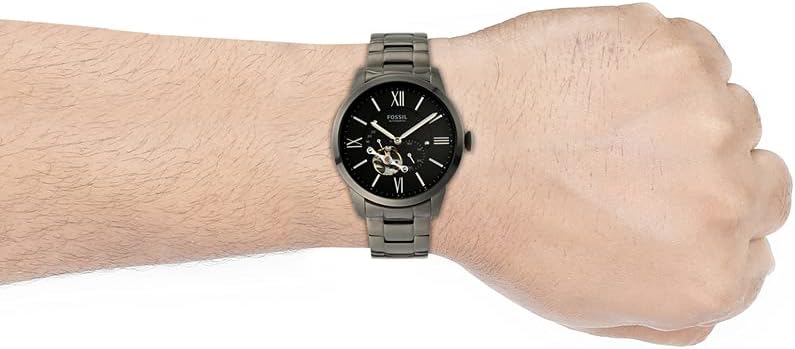 Fossil Townsman Men's Automatic Watch with Mechanical Movement and Skeleton Dial