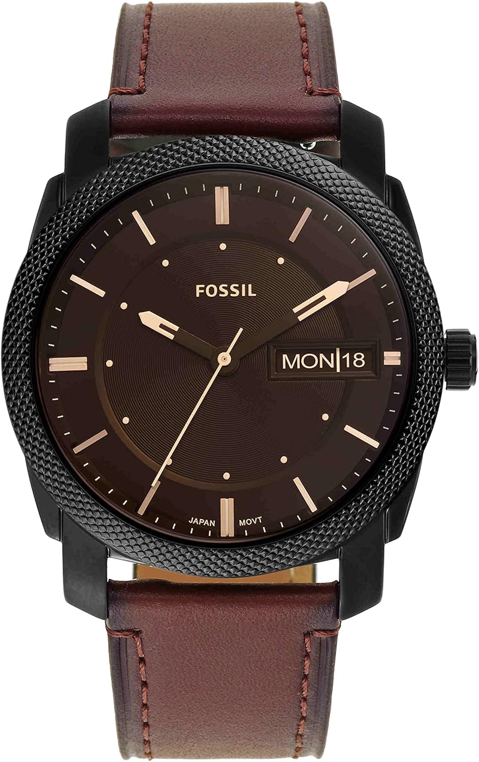 Fossil Machine Men's Watch with Stainless Steel or Leather Band, Chronograph or Analog Watch Display
