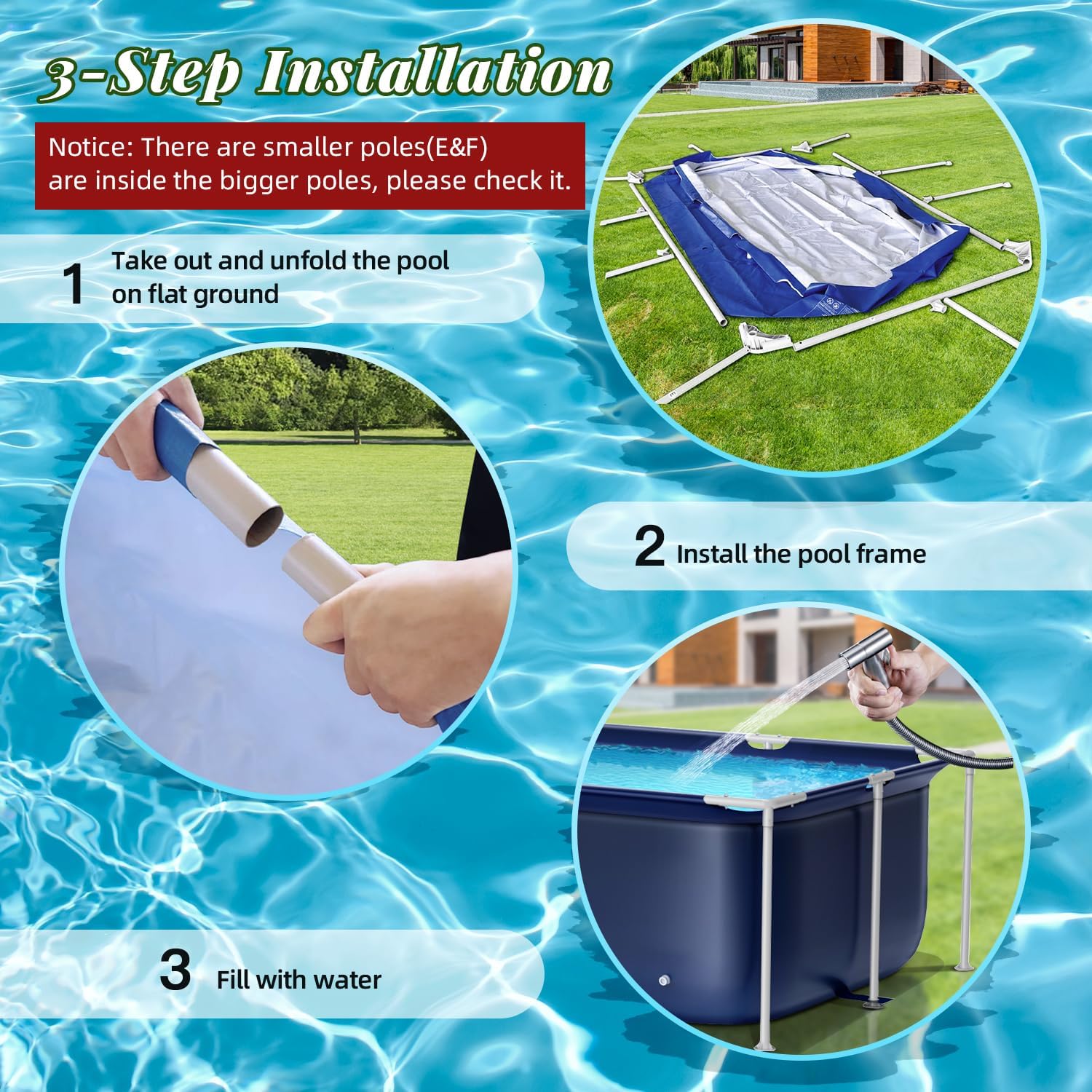 Cool Round Framed Swimming Pool 10' X 30 Round Pool Above Ground Sturdy Steel Frame Above Ground Pool Set with 530 GPH Filter Pump and Secure Pool Cover for Backyard