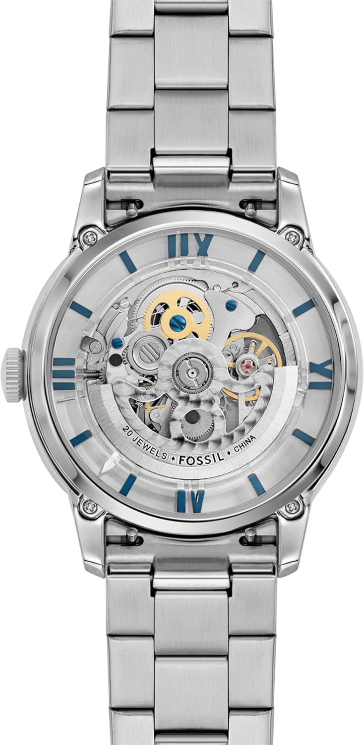 Fossil Townsman Men's Automatic Watch with Mechanical Movement and Skeleton Dial