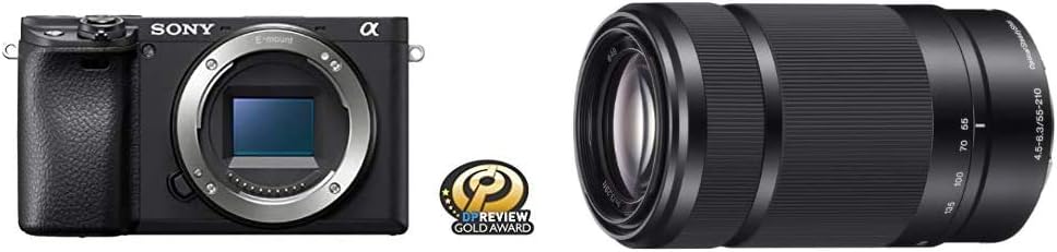 Sony Alpha a6400 Mirrorless Camera: Compact APS-C Interchangeable Lens Digital Camera with Real-Time Eye Auto Focus, 4K Video, Flip Screen & 16-50mm Lens - E Mount Compatible - ILCE-6400L/B, Black