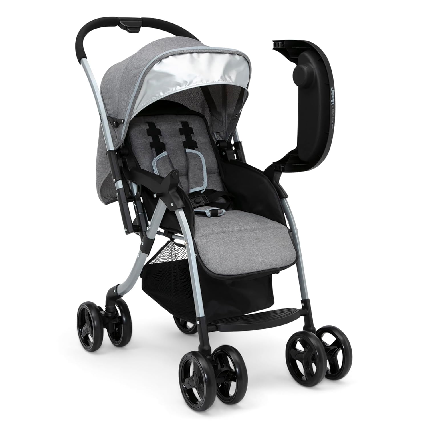 Jeep Unlimited Reversible Handle Stroller, Grey Tweed