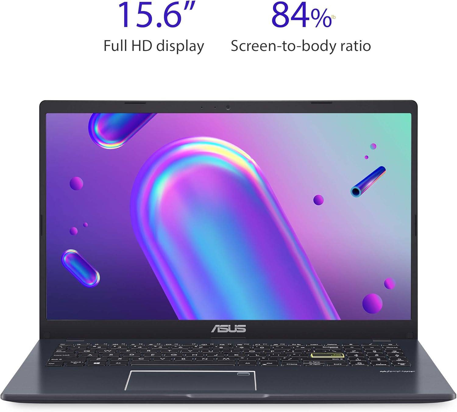 ASUS 15.6” Vivobook Go Laptop, Intel Dual Core N4500, 4GB RAM, 128GB SSD, Windows 11 in S Mode, Star Black, L510KA-ES04