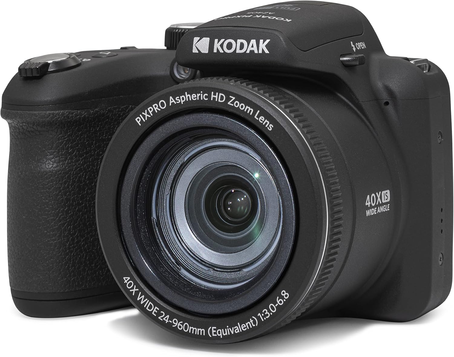 KODAK PIXPRO AZ405-BK 20MP Digital Camera 40X Optical Zoom 24mm Wide Angle Lens Optical Image Stabilization 1080P Full HD Video 3 LCD Vlogging Camera (Black)