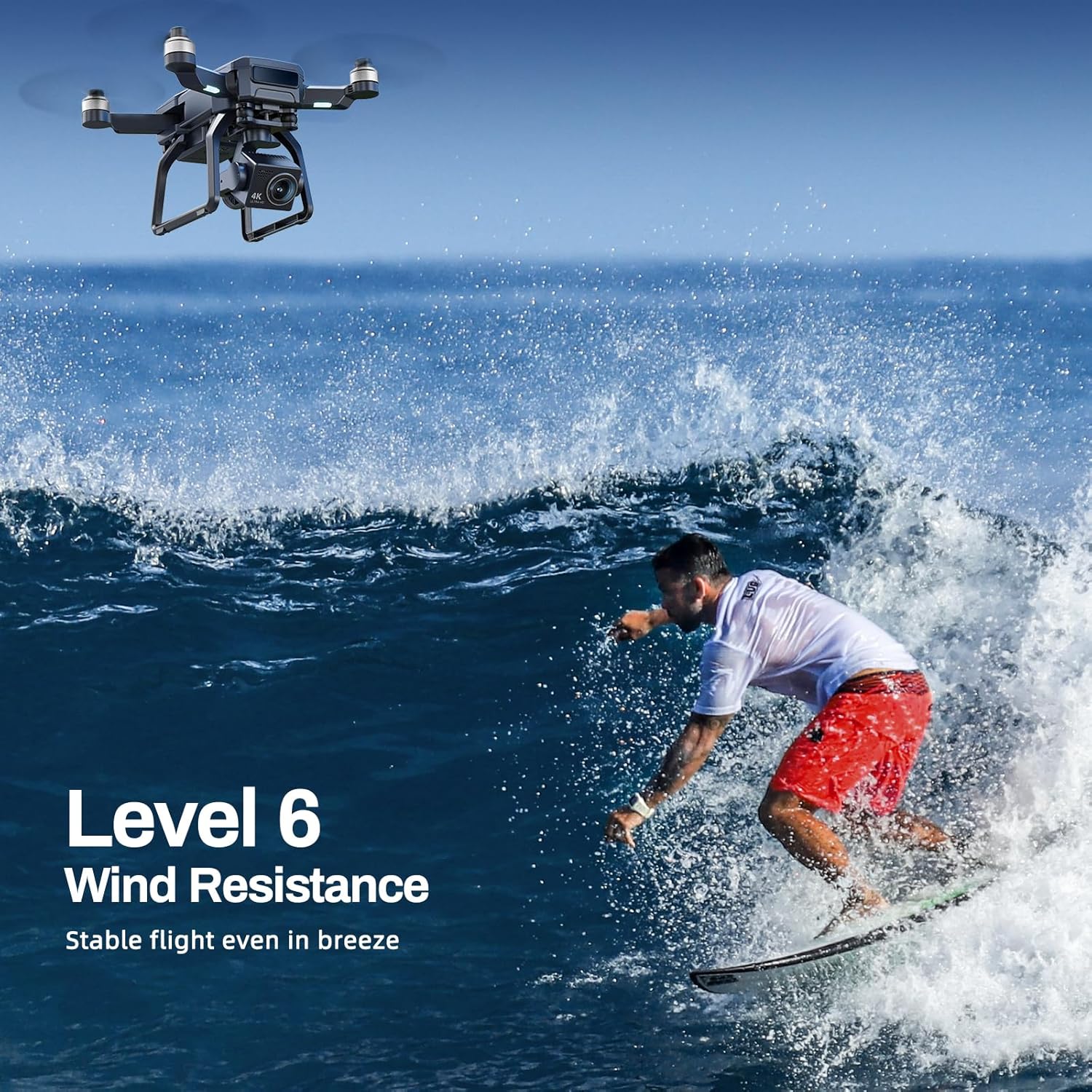 Bwine F7GB2 - Drones con cámara para adultos, 4K, rango de transmisión de 9800 pies, cardán de 3 ejes, 2 baterías, tiempo de vuelo de 50 min, retorno automático GPS, resistencia al viento de nivel 6