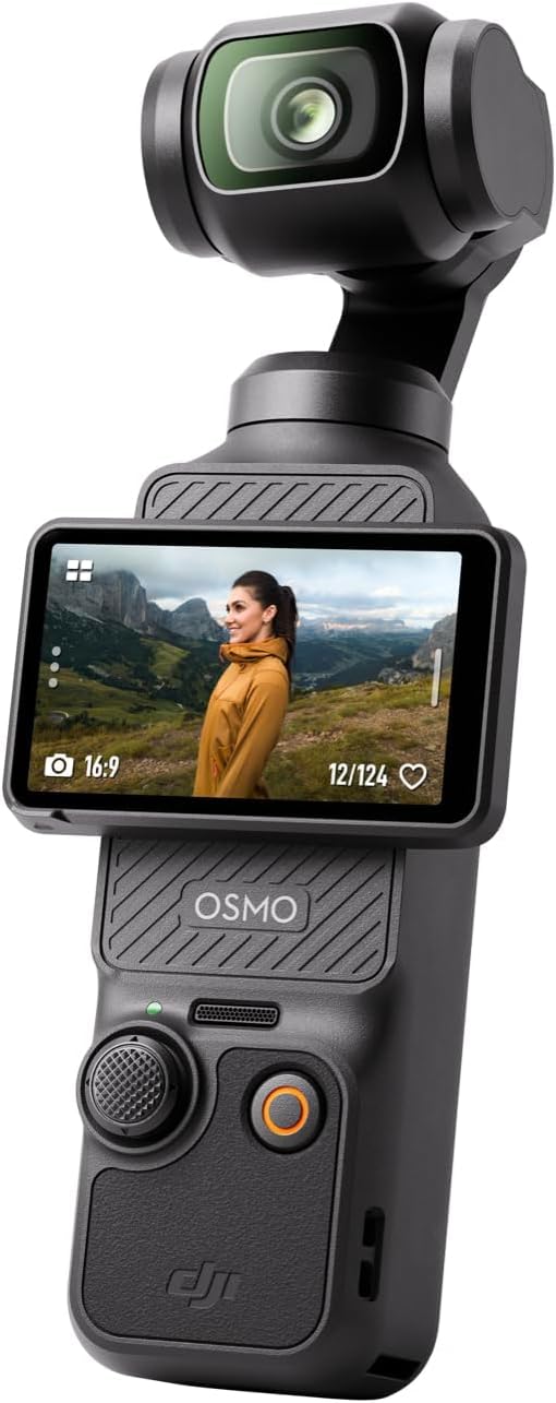 DJI Osmo Pocket 3, Vlogging Camera with 1'' CMOS & 4K/120fps Video, 3-Axis Stabilization, Fast Focusing, Face/Object Tracking, 2 Rotatable Touchscreen, Digital Camera for Photography, YouTube
