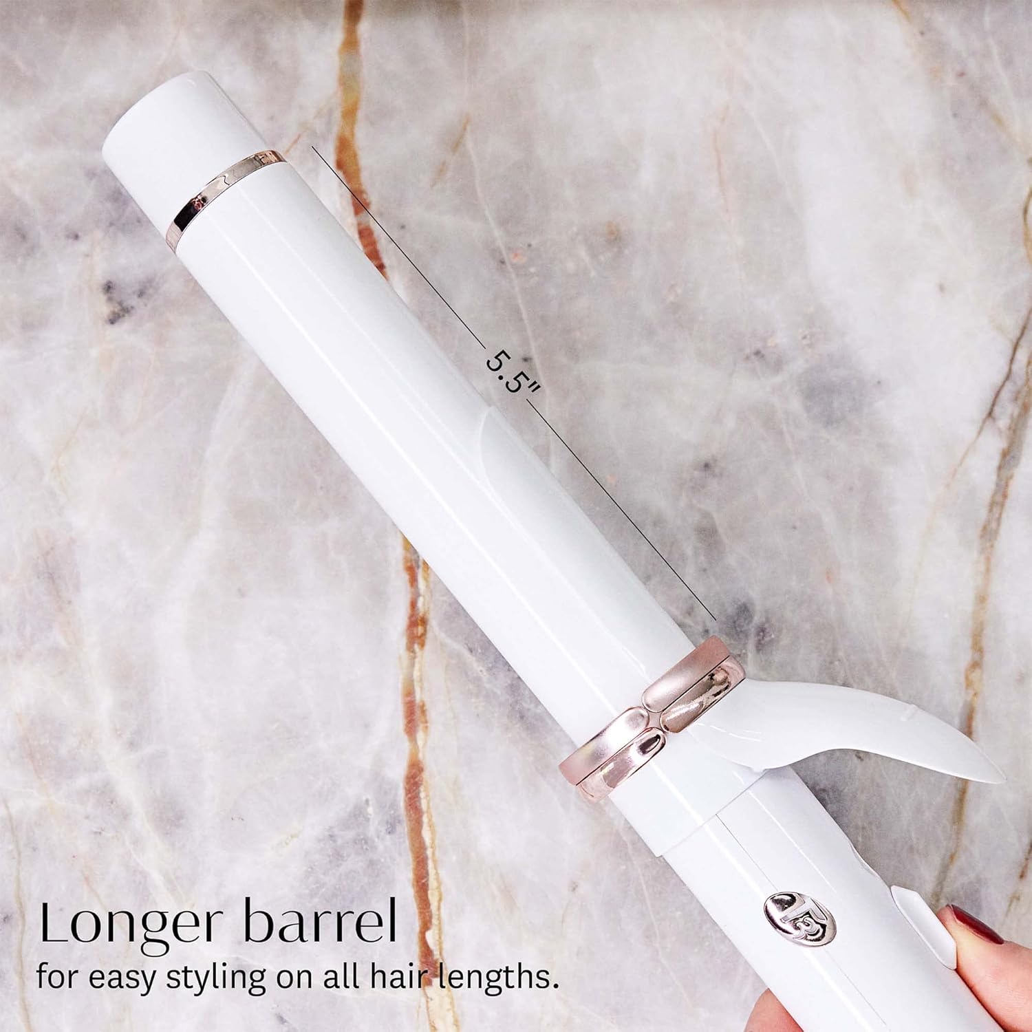 T3 CurlWrap Automatic Rotating Curling Iron with Longer Barrel, 2 Timer Settings, 9 Heat Settings, Auto-Rotating Ceramic Barrel and Ion Generator for Fast, Easy Curls and Waves on All Hair Types