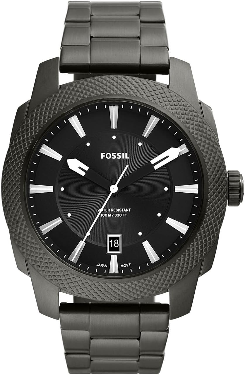 Fossil Machine Men's Watch with Stainless Steel or Leather Band, Chronograph or Analog Watch Display