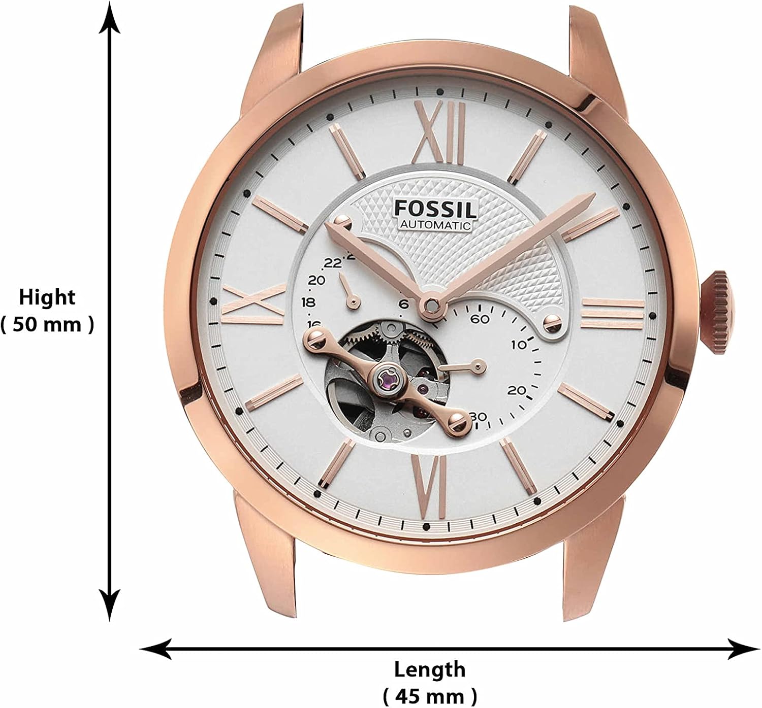 Fossil Townsman Men's Automatic Watch with Mechanical Movement and Skeleton Dial