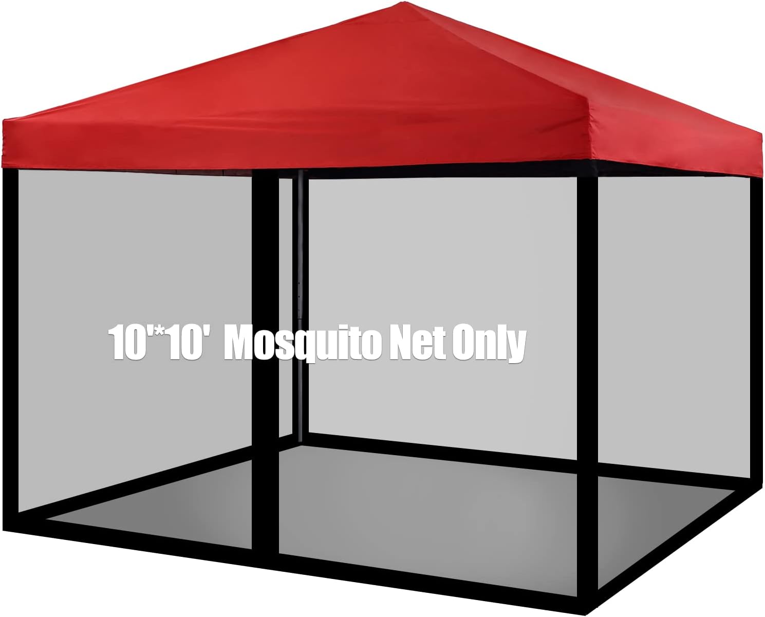 Mosquito Net with Zipper for Outdoor Camping Mosquito Net DIY Canopy Screen Wall Outdoor Mosquito Net for 10 x 10 Patio Gazebo and Tent