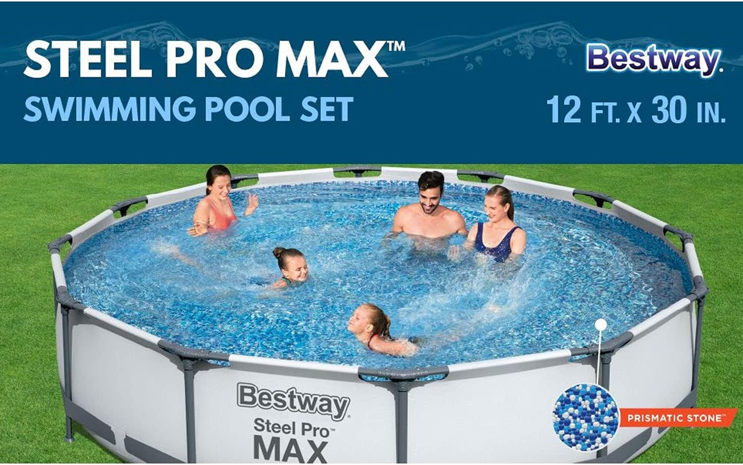 Bestway Steel Pro MAX 14' x 33 Round Above Ground Pool Set | Includes 530gal Filter Pump