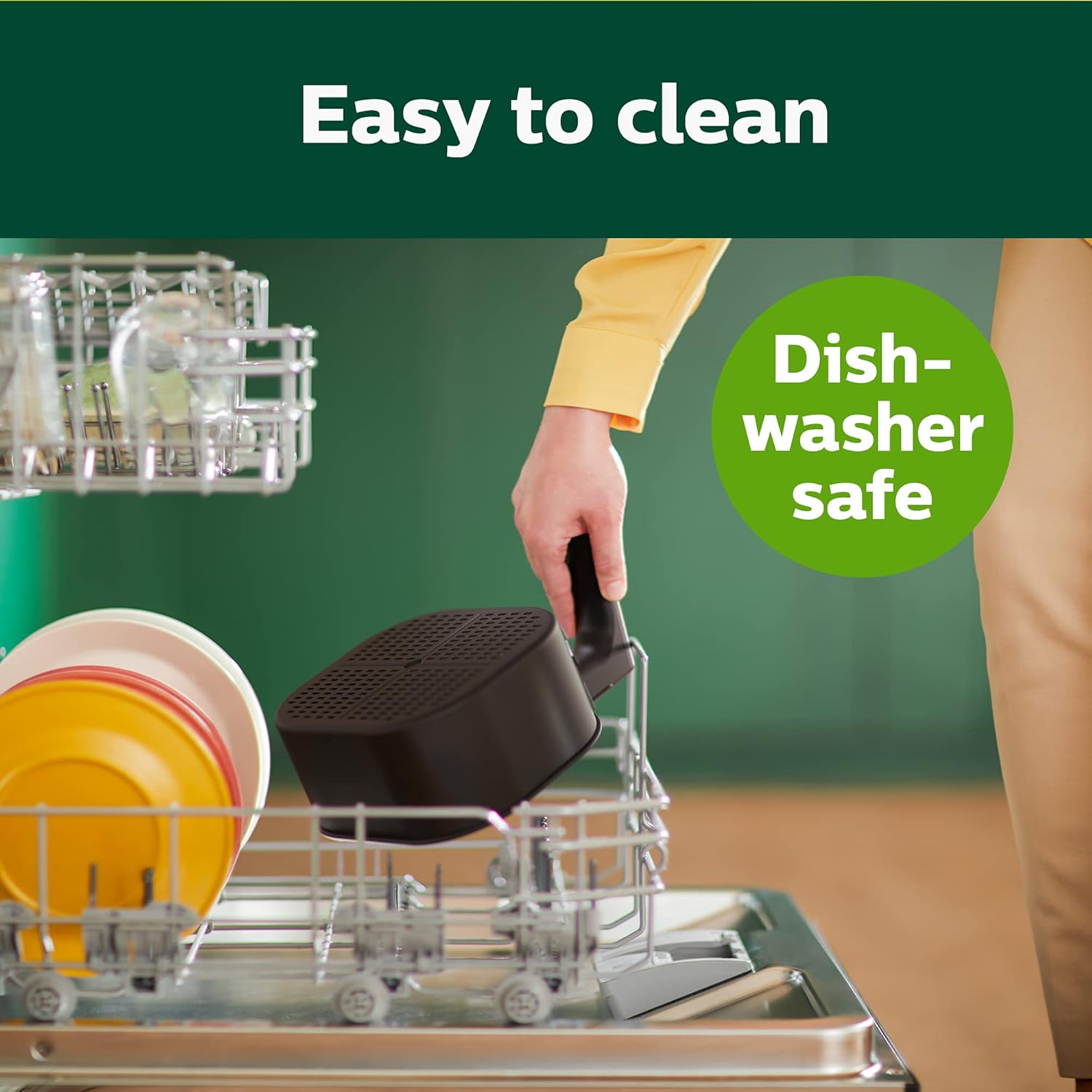 Philips Essential Airfryer XL 2.65lb/6.2L Capacity Digital Airfryer with Rapid Air Technology, Starfish Design, Easy Clean Basket, Black, (HD9270/91)