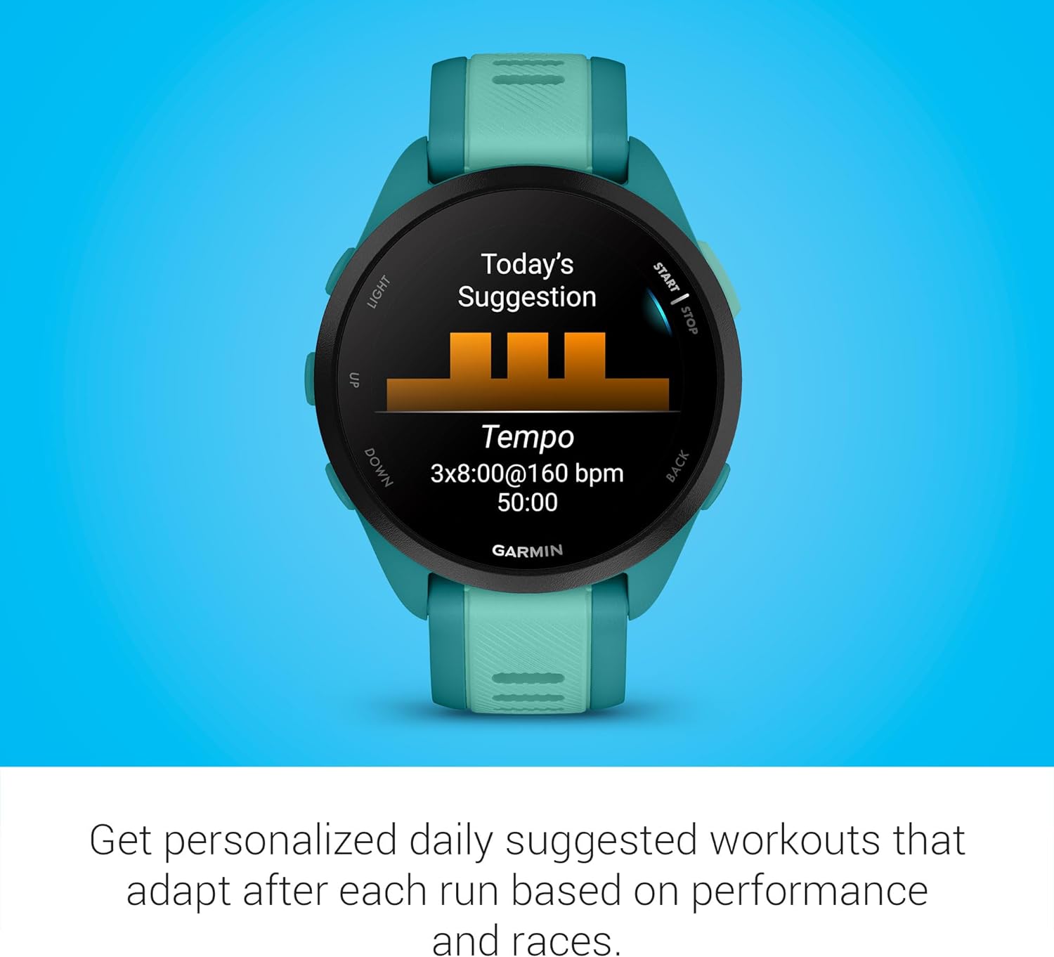 Garmin Forerunner 165, Running Smartwatch, Colorful AMOLED Display, Training Metrics and Recovery Insights, Black