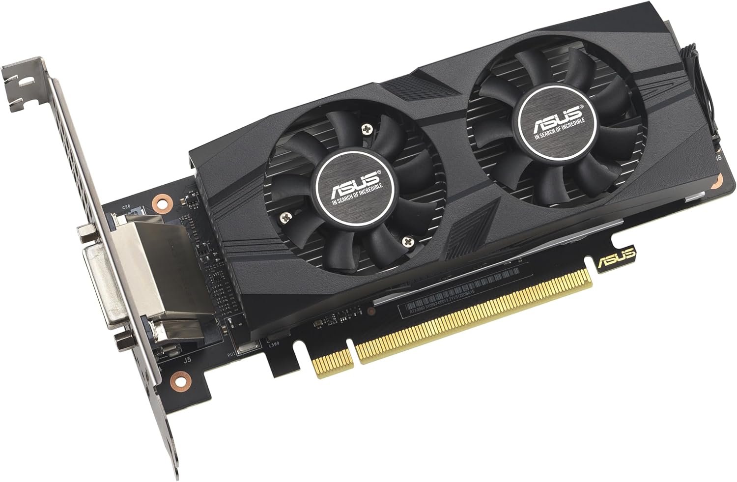 ASUS Dual NVIDIA GeForce RTX 3050 6GB OC Edition Gaming Graphics Card - PCIe 4.0, 6GB GDDR6 Memory, HDMI 2.1, DisplayPort 1.4a, 2-Slot Design, Axial-tech Fan Design, 0dB Technology, Steel Bracket