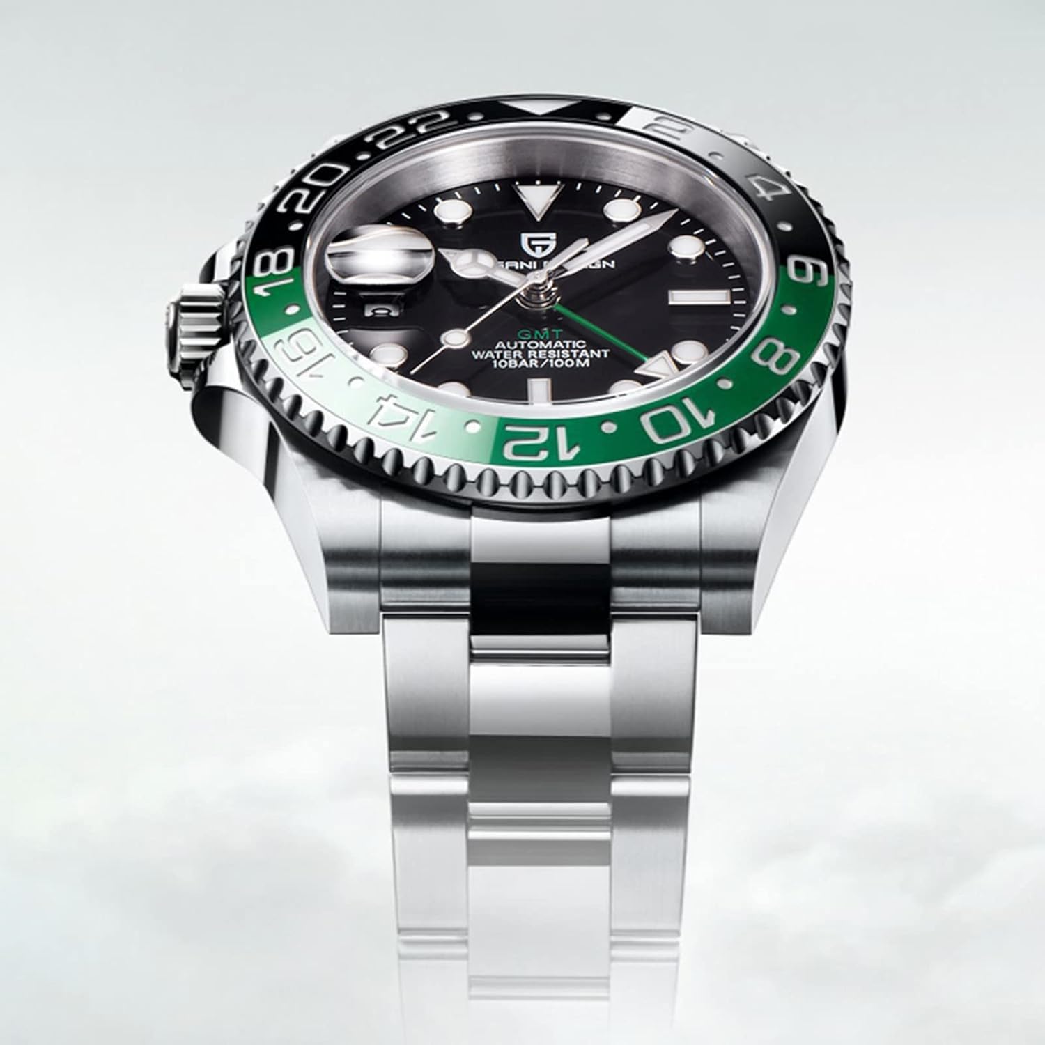 Men Watch Pagani Design GMT Watches for Men Automatic 40MM Date 100M Waterproof Stainless Steel Sapphire Glass Mechanical Wristwatches PD-1662