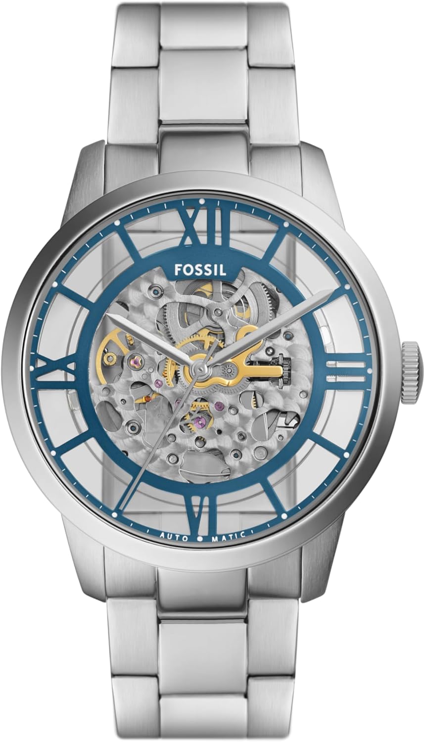 Fossil Townsman Men's Automatic Watch with Mechanical Movement and Skeleton Dial