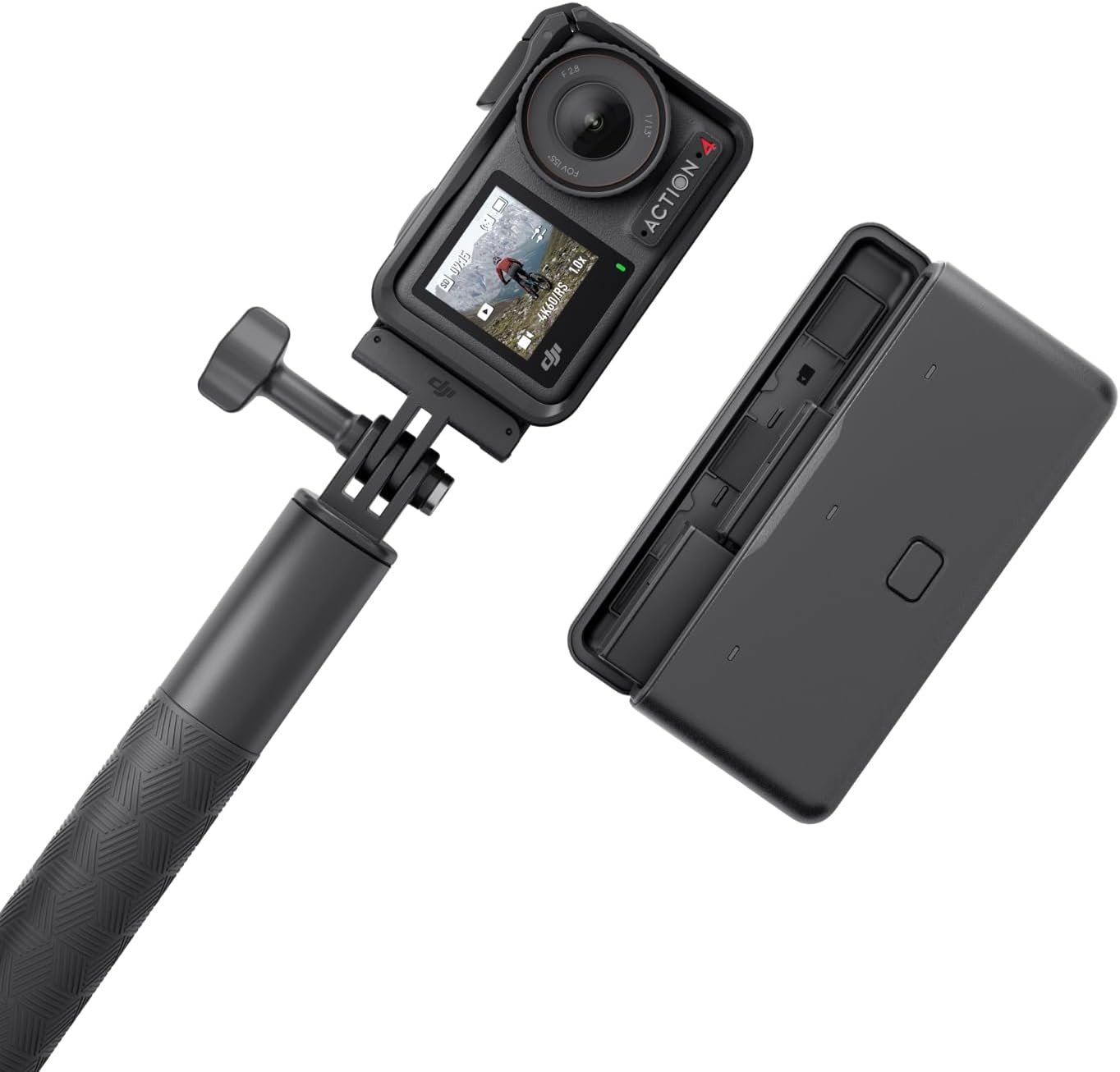 DJI Osmo Action 4 Standard Combo, Waterproof Action Camera 4K with 1/1.3 Sensor, Low-Light Imaging, Long-Lasting 160 Mins, Stabilization, Dual Touchscreens, Vlogging Camera for Travel, Sports