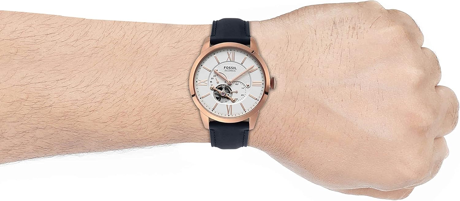 Fossil Townsman Men's Automatic Watch with Mechanical Movement and Skeleton Dial