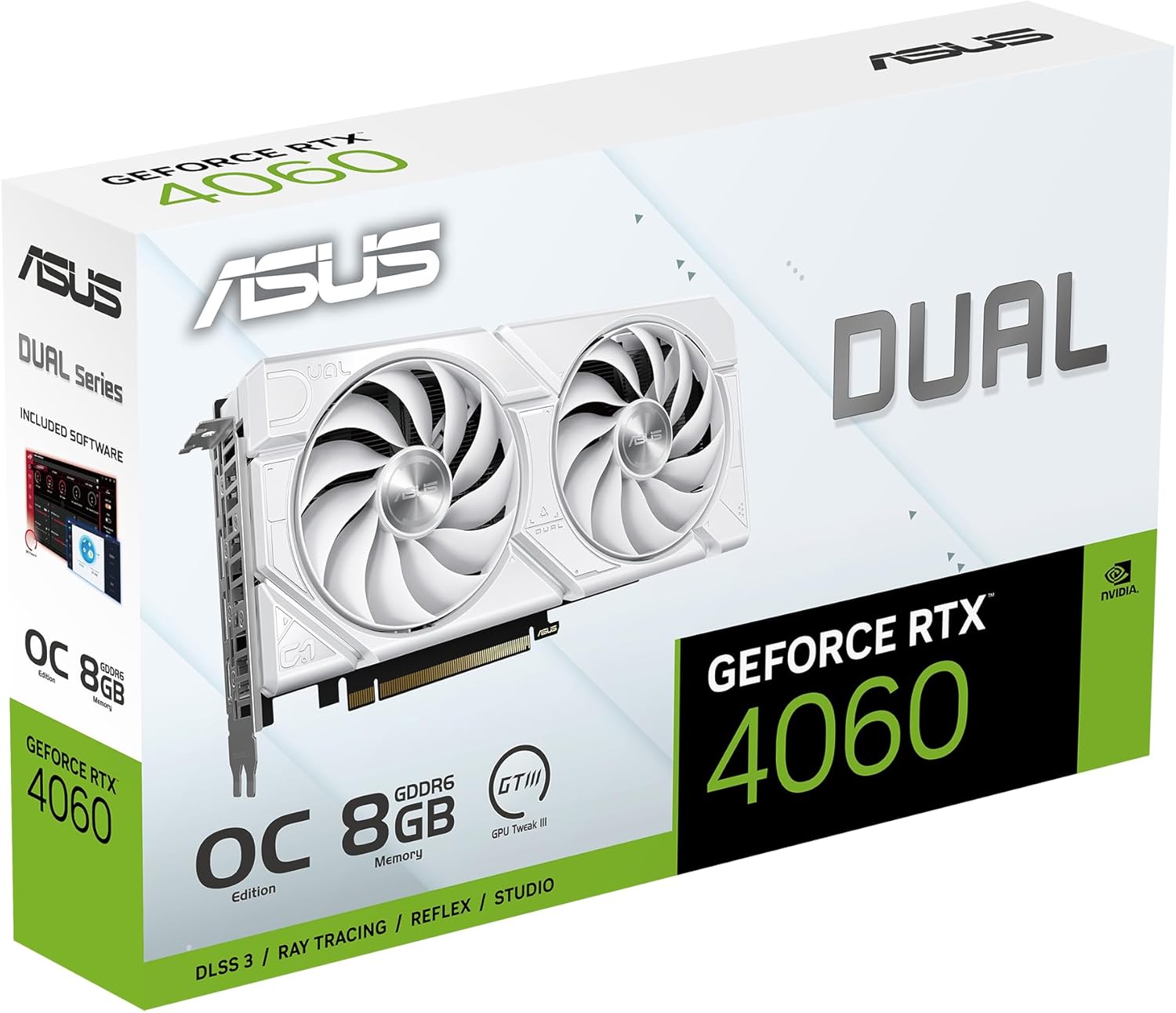 ASUS Dual NVIDIA GeForce RTX 3060 V2 OC Edition 12GB GDDR6 Gaming Graphics Card (PCIe 4.0, 12GB GDDR6 Memory, HDMI 2.1, DisplayPort 1.4a, 2-Slot, Axial-tech Fan Design, 0dB Technology)