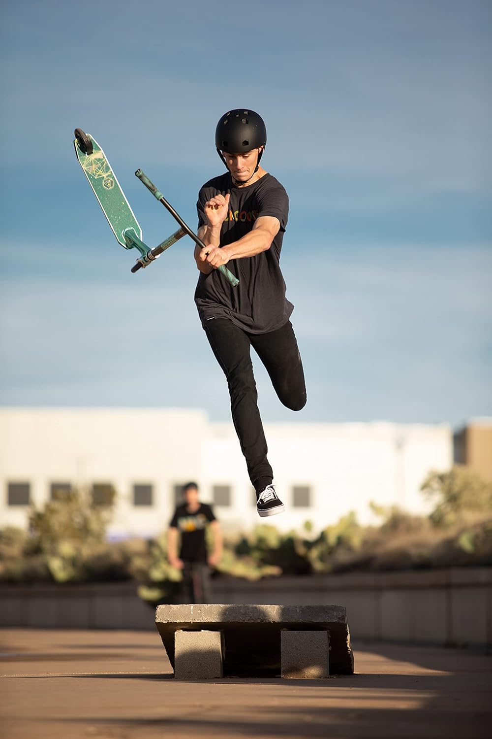 Mongoose Rise Freestyle Stunt Trick Scooter, For Kids Youth Adult Men Women Ages 8 Up, Lightweight Alloy Deck & Heavy-Duty Frame Up to 220 lbs., Bike-Style Grip, T-Bar Handlebar and High Impact Wheels