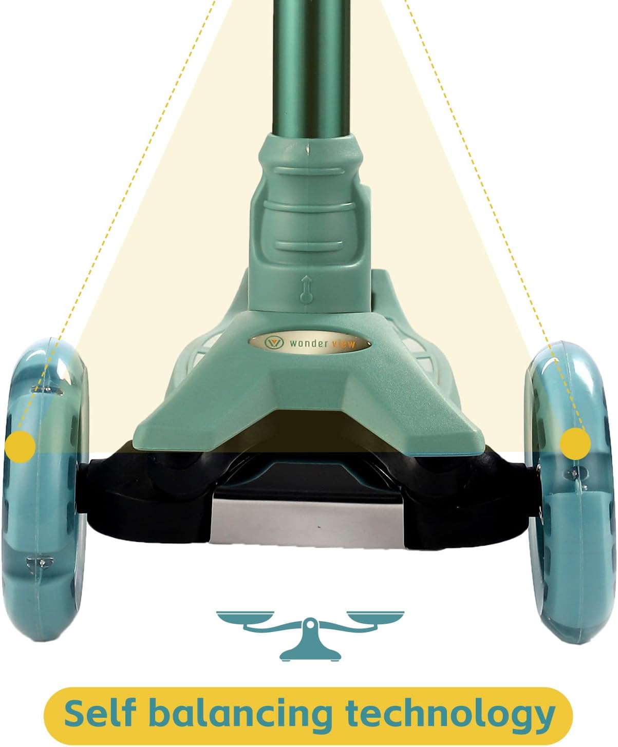 3 Wheel Scooter for Kids Ages 6-12,Kids Scooter with Light Up Wheels, Sturdy Deck Design, and 4 Height Adjustable Suitable for Kids Ages 3-12