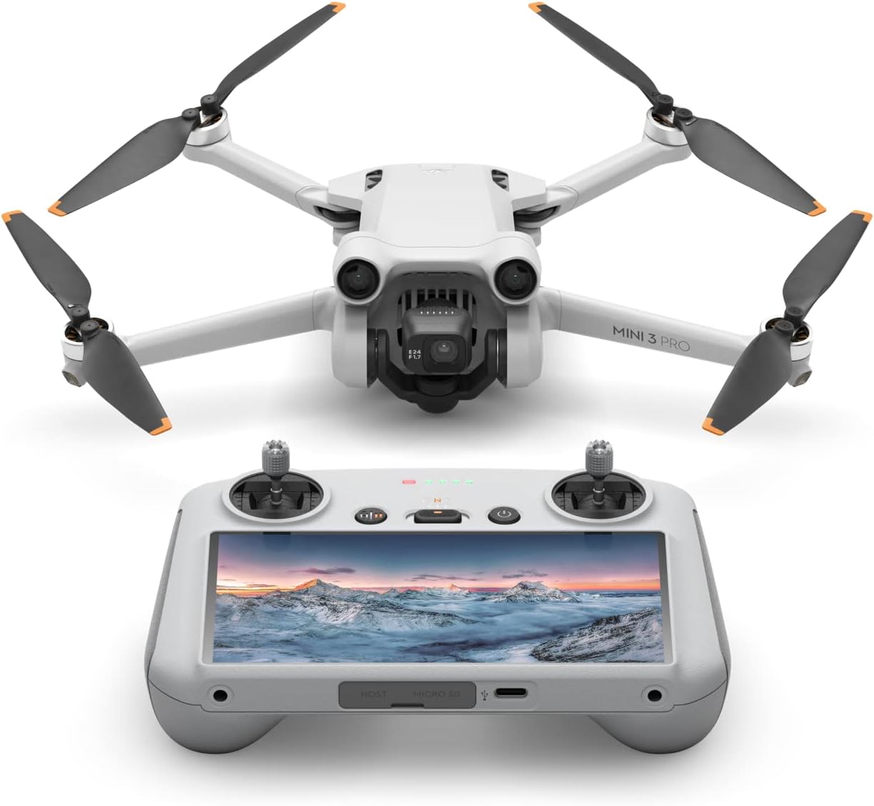 DJI Mini 3 Pro, mini dron con video 4K, foto de 48 MP, tiempo de vuelo de 34 minutos, menos de 8.78 oz, detección de obstáculos tridireccional, regreso a casa, compatible con identificación remota