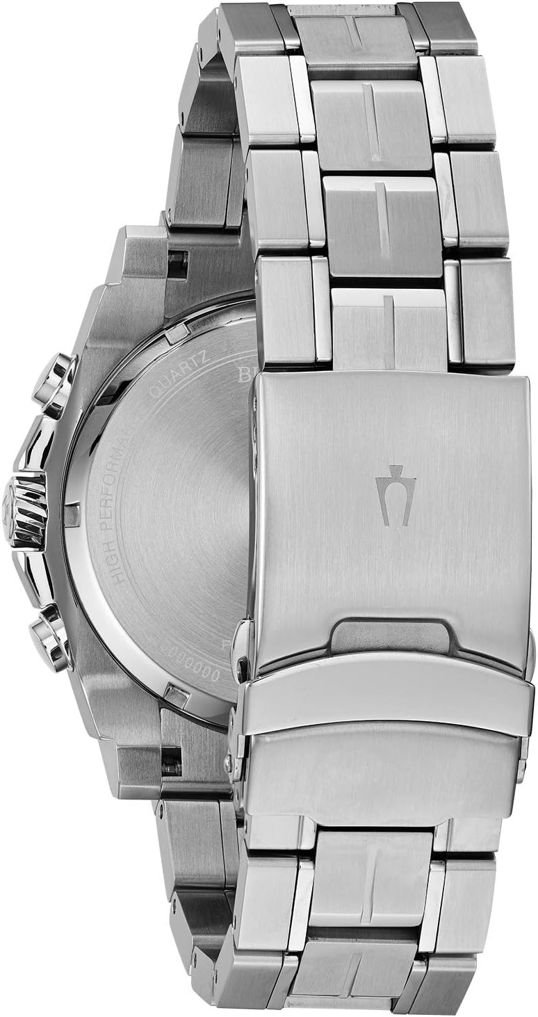Bulova Men's Icon High Precision Quartz Chronograph Watch, Curved Mineral Crystal