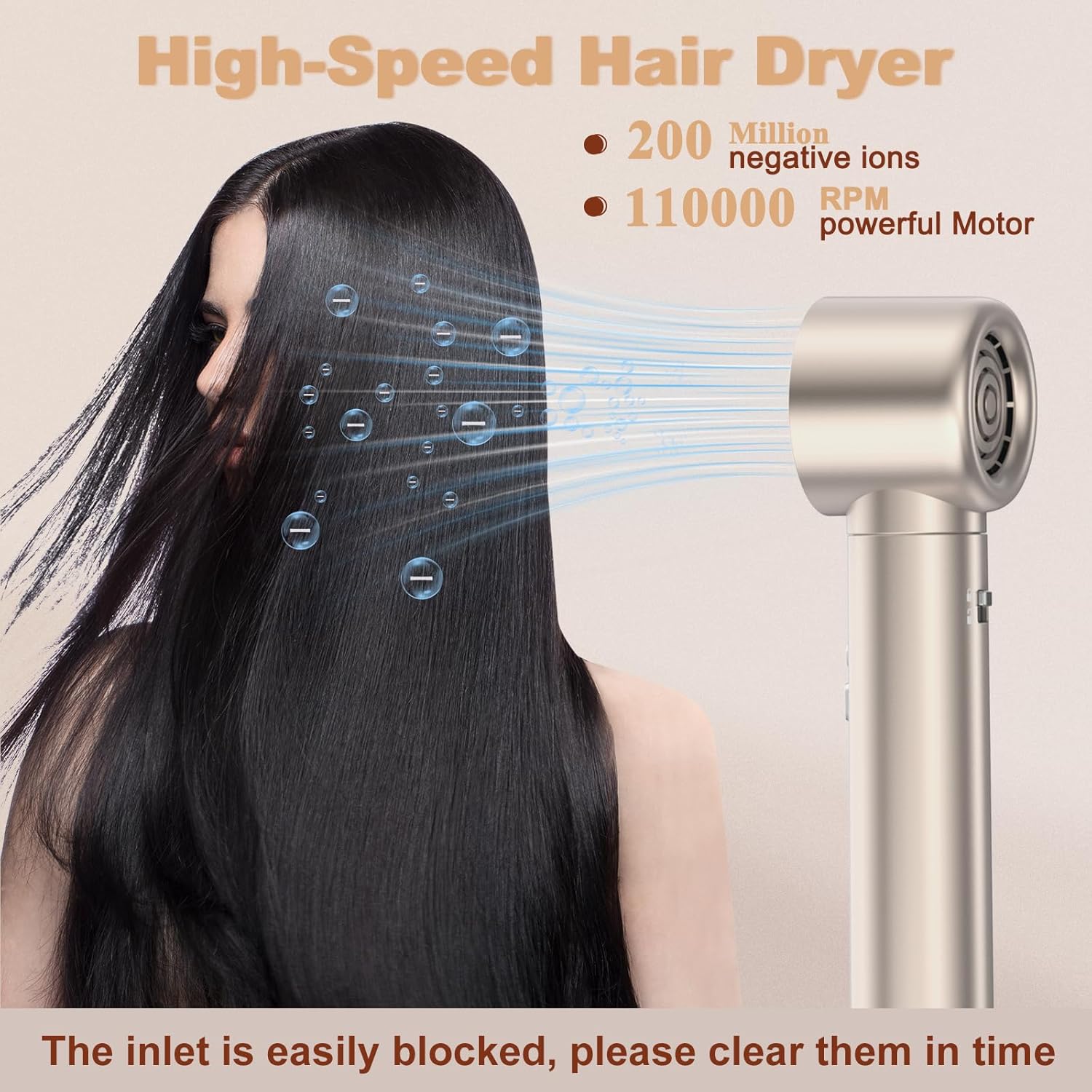 Hair Dryer Brush TECHMERI 6 in 1 Blow Dryer Brush Ions, Detachable Hair Styler Tools, Auto Wrap Curler, Hot Air Brush for Drying, Straightening and Volumizing