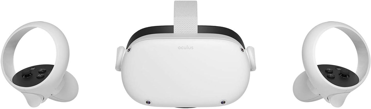 Oculus Quest 2 Advanced All-in-One Virtual Reality Gmaing VR Headset 128GB Set, White