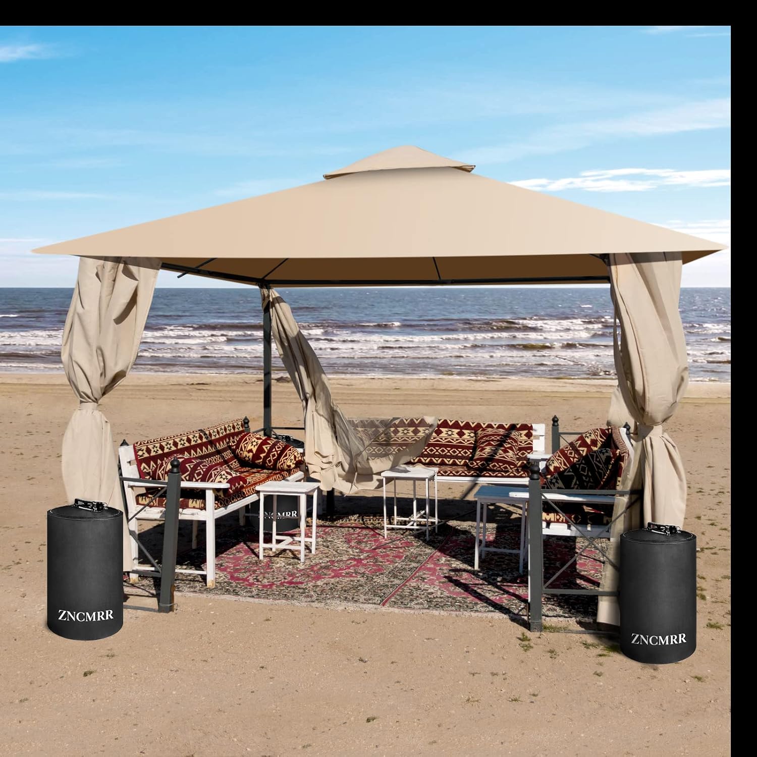 Canopy Water Weight Bag, 220LBS Water Tent Weights Set of 4 Leg Weights for Pop Up Canopy, Tent, Gazebo, Black