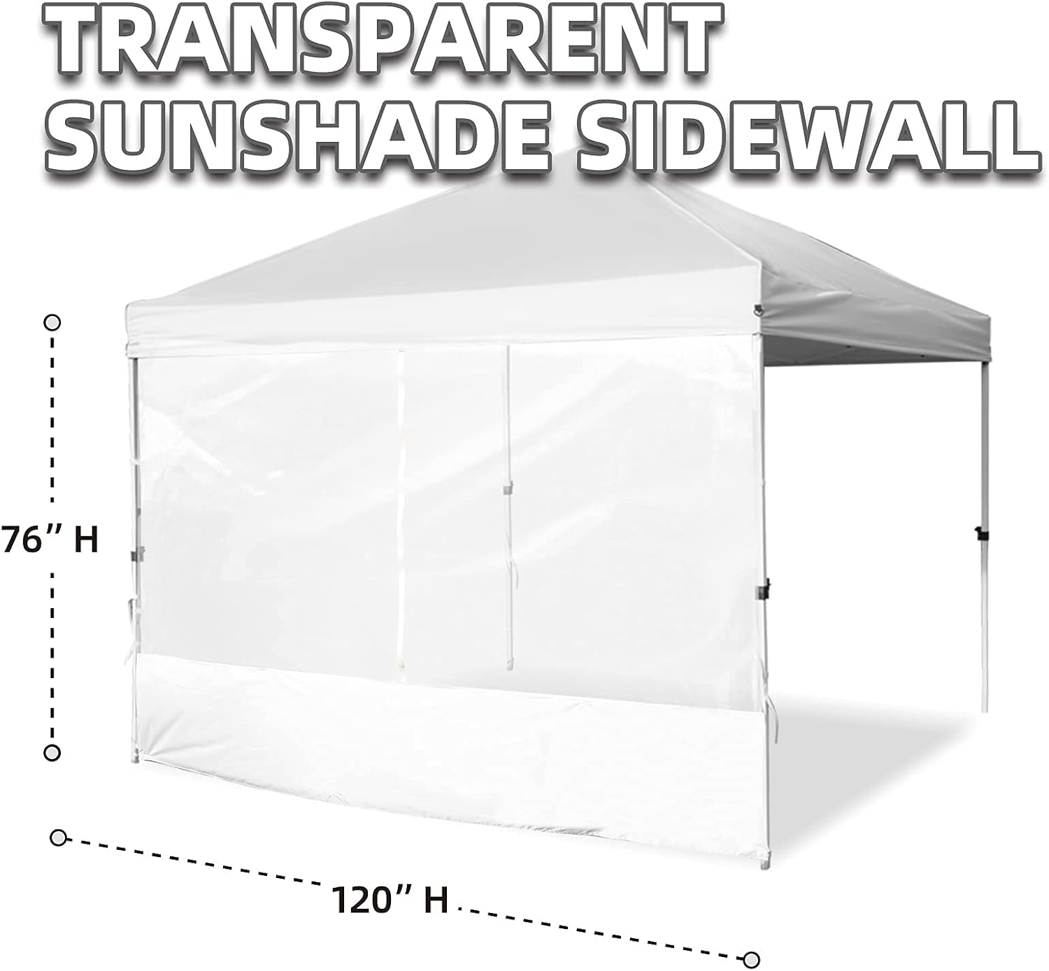 MordenApe Clear Sidewall, Transparent Canopy Walls, Canopy Side Wall for 10x10 Pop Up Canopy - Straight Leg, Outdoor Instant Canopies Sidewall,1 Pack (Navy)