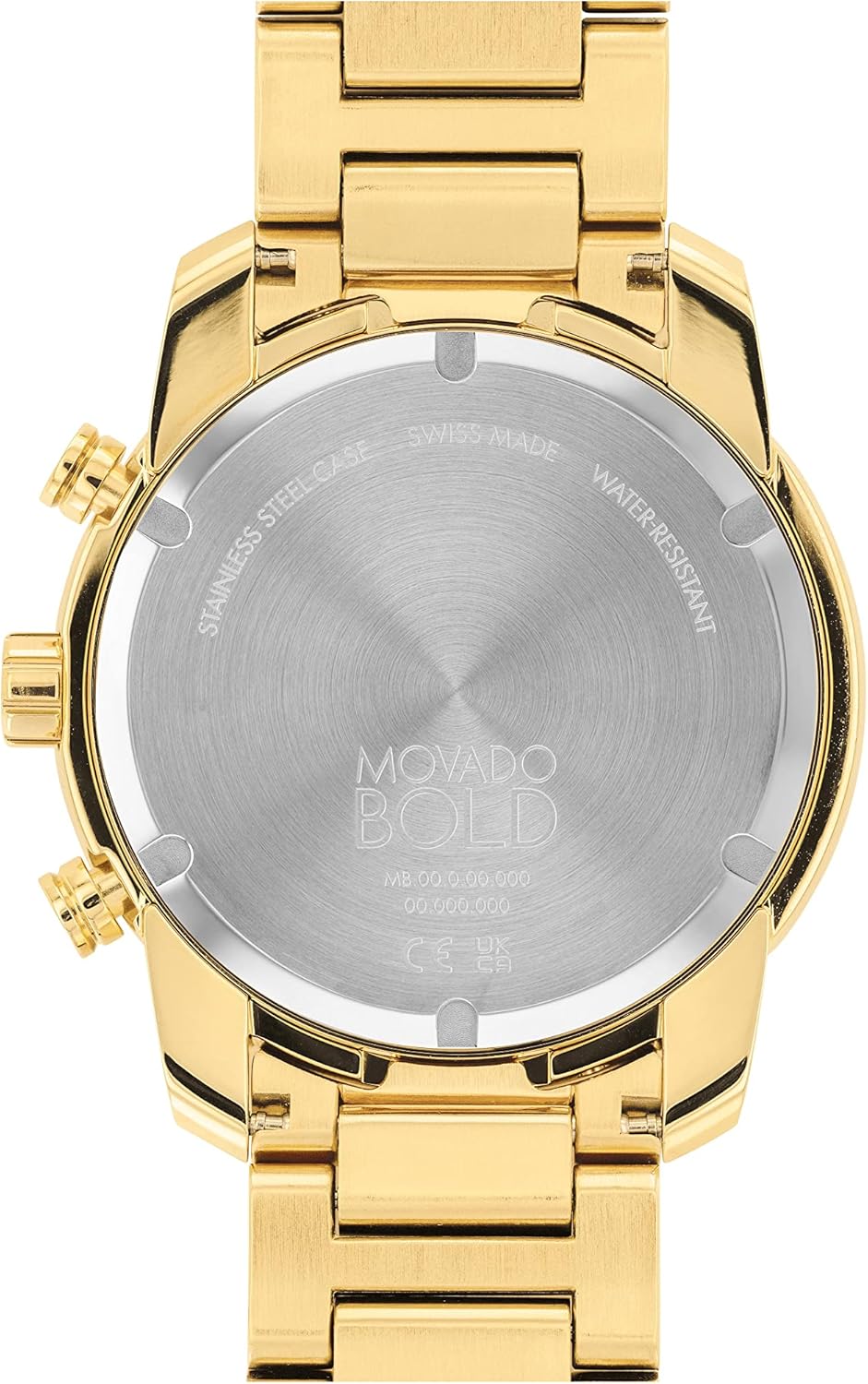 Movado Men's Bold Verso Swiss Quartz Watch with Stainless Steel Strap, Gold Plated, 21.95 (Model: 3600866)