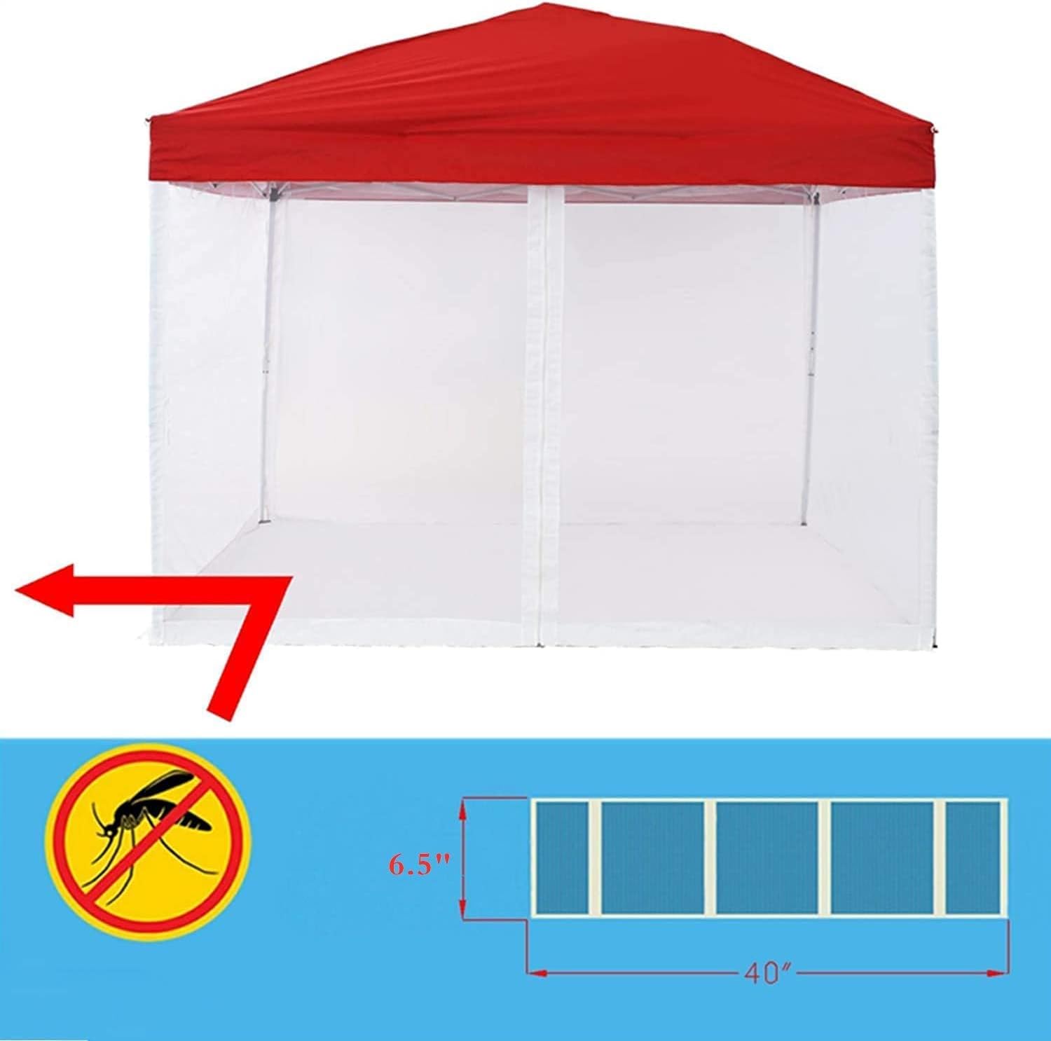 Mosquito Net with Zipper for Outdoor Camping Mosquito Net DIY Canopy Screen Wall Outdoor Mosquito Net for 10 x 10 Patio Gazebo and Tent