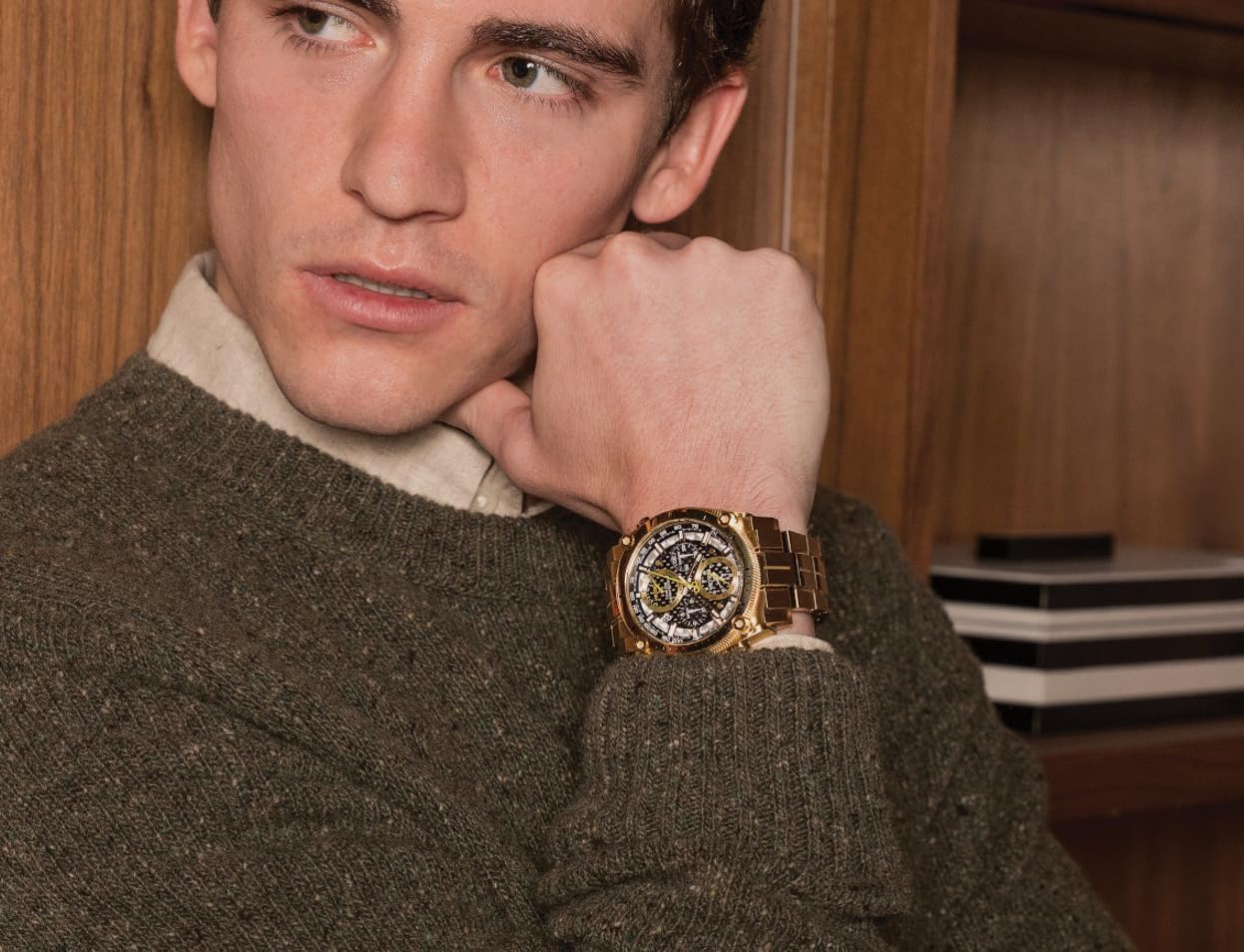 Bulova Men's Icon High Precision Quartz Chronograph Watch, Curved Mineral Crystal