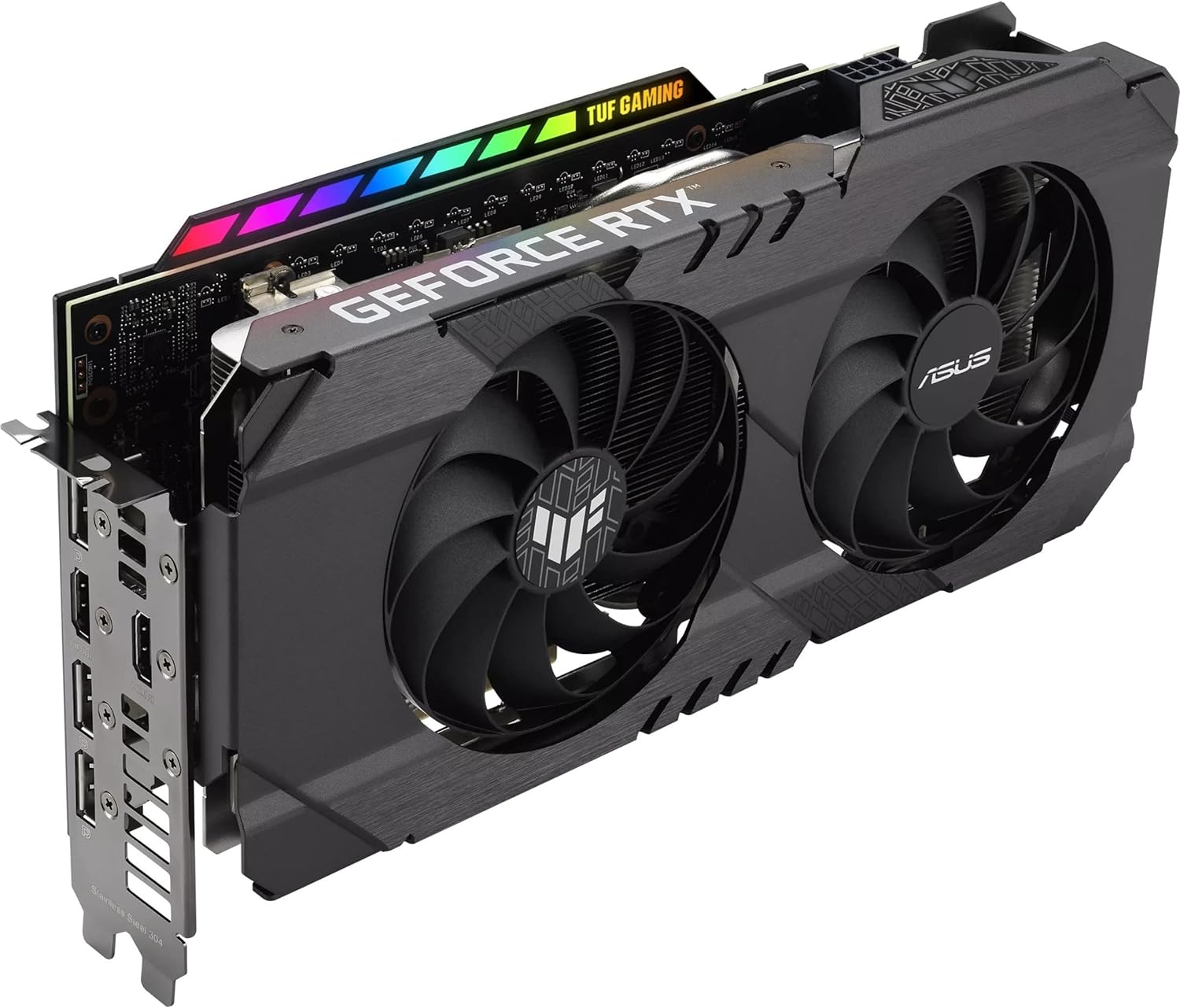 ASUS Dual NVIDIA GeForce RTX 3050 6GB OC Edition Gaming Graphics Card - PCIe 4.0, 6GB GDDR6 Memory, HDMI 2.1, DisplayPort 1.4a, 2-Slot Design, Axial-tech Fan Design, 0dB Technology, Steel Bracket