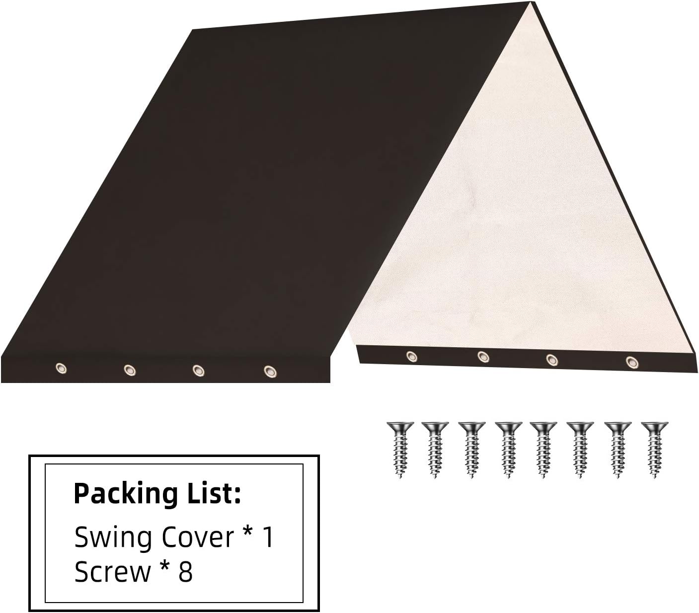 Heavy Duty Swing Set Canopy,Kids Playground Roof Canopy Cover,Wooden Swing Sets Cover For Backyard,Outdoor Replacement Sunshade Cover Black 52“ x 90” Inch,Playest Canopy Replacement 52“ x 90” Inch