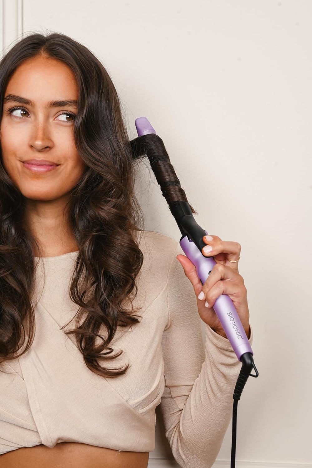 Bio Ionic Long Barrel Styler, .75, 1, 1.25, 1.5 Curling Iron with Moisture Heat Technology & NanoIonic MX, Versatile Curling Wand with Adjustable Heat Settings, Hair Curler with 2 Extended Barrel