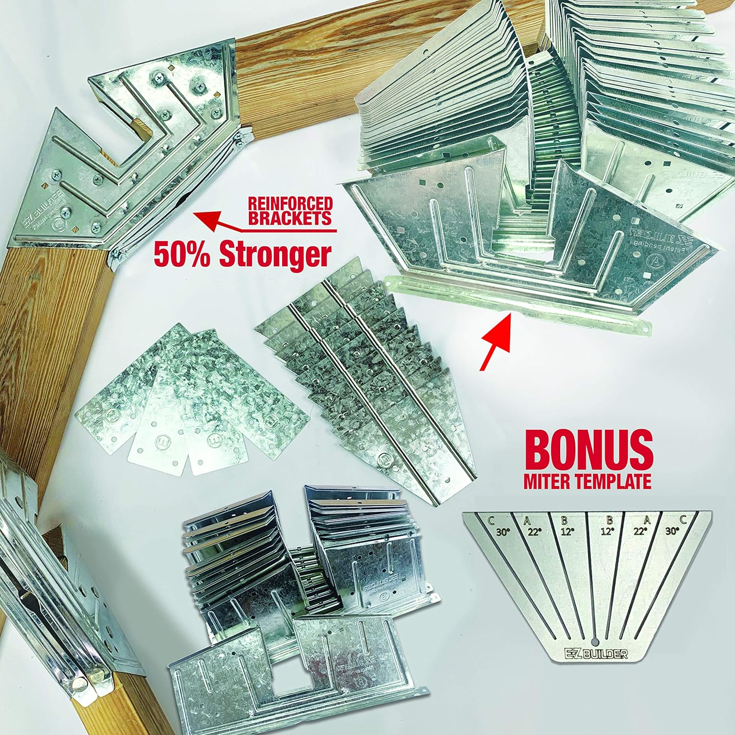 EZBUILDER 50 Structurally Stronger Truss Design Easy Shed Kit Builds 6in–14in Widths Any Length Storage Barn Garage Playhouse Framing 2x4 Basic Roof Wood NOT Included