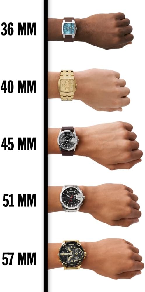 Diesel Mr. Daddy 2.0 Stainless Steel Chronograph Men's Watch, Color: Black Iridescent (Model: DZ7395)