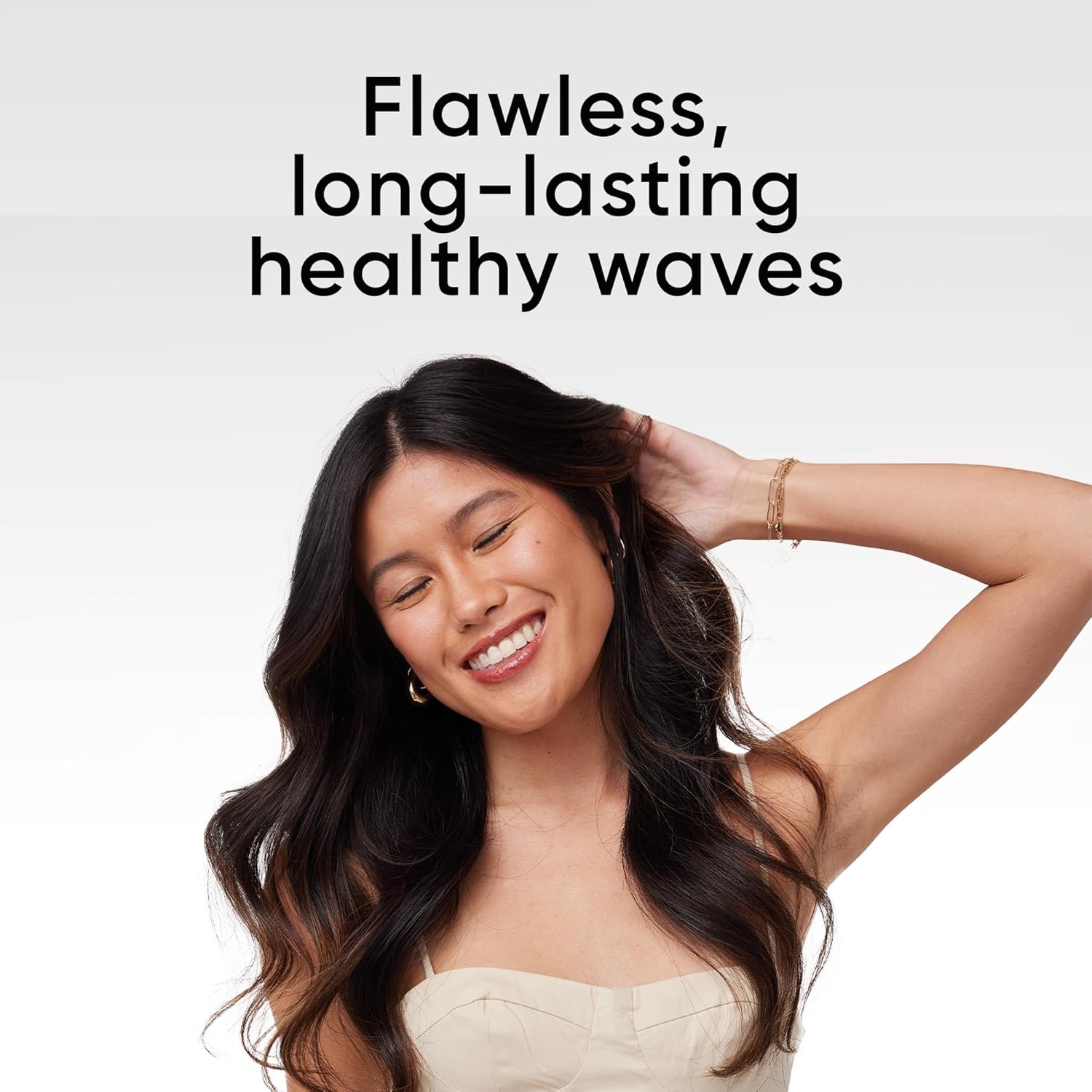 L’Brise Paris Air Wrap Hair Styler, 1.25 Inch, Hair Dryer, Curling Iron, & Hair Straightener in 1 Hair Styling Tool Without Heat Damage, Coanda Titanium Technology, 5 Attachments, Long Thick Barrel